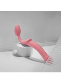 Розовый безремневой страпон Strap-on-me Semi-Realistic Bendable Strap-On size L - Strap-on-me - купить с доставкой в Раменском