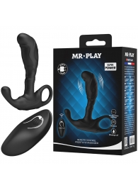 Черный изогнутый массажёр простаты с вибрацией и пультом ДУ - Baile - в Раменском купить с доставкой