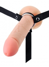 Мужской полый страпон на регулируемых ремешках - 22 см. - Sex Expert - купить с доставкой в Раменском