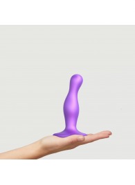 Фиолетовая насадка Strap-On-Me Dildo Plug Curvy size S - Strap-on-me - купить с доставкой в Раменском