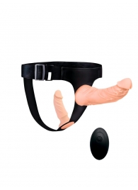 Женский страпон с 2 насадками, вибрацией и пультом ДУ - Erowoman-Eroman - купить с доставкой в Раменском