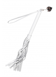 Белая кожаная плеть - 50 см. - Pecado - купить с доставкой в Раменском