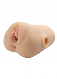 Телесный мастурбатор с вибрацией Double Pounder Vibrating Squeeze Stroker - Pipedream - в Раменском купить с доставкой