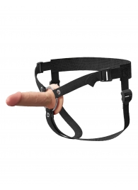 Телесный пустотелый фаллопротез 5’’ Hollow Silicone Strap-On - 14 см. - Pipedream - купить с доставкой в Раменском