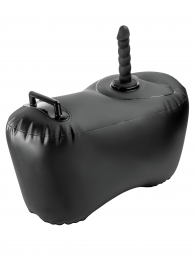 Черное надувное кресло с платформой для фиксации дилдо Body Dock Inflatable Love Seat - Pipedream - купить с доставкой в Раменском