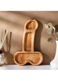 Деревянное блюдо для подачи в форме члена (25 х 16,5 х 1,7 см) - Сима-Ленд - купить с доставкой в Раменском