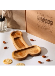 Деревянное блюдо для подачи в форме члена (25 х 16,5 х 1,7 см) - Сима-Ленд - купить с доставкой в Раменском