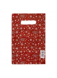 Красный подарочный новогодний пакет с вырубной ручкой (20х30 см) - Сима-Ленд - купить с доставкой в Раменском