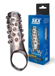 Дымчатая насадка на пенис с выпуклостями - 11 см. - Sex Expert - в Раменском купить с доставкой