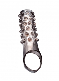 Дымчатая насадка на пенис с выпуклостями - 11 см. - Sex Expert - в Раменском купить с доставкой