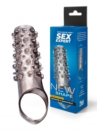 Дымчатая насадка на пенис с шипами и выпуклостями - 12 см. - Sex Expert - в Раменском купить с доставкой