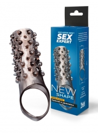 Дымчатая насадка на пенис с шипами и выпуклостями - 12,5 см. - Sex Expert - в Раменском купить с доставкой