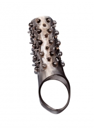 Дымчатая насадка на пенис с шипами и выпуклостями - 12,5 см. - Sex Expert - в Раменском купить с доставкой