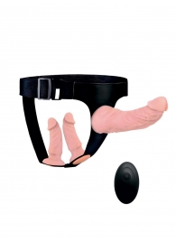 Женский страпон с 3 насадками и вибрацией - Erowoman-Eroman - купить с доставкой в Раменском