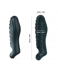 Серая силиконовая насадка на пенис с подхватом Manwan Ryzer - Manwan - в Раменском купить с доставкой