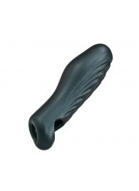 Серая силиконовая насадка на пенис с подхватом Manwan Ryzer - Manwan - в Раменском купить с доставкой