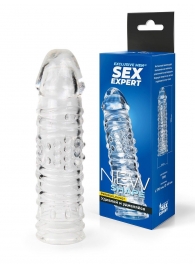 Прозрачная закрытая насадка на пенис - 17 см. - Sex Expert - в Раменском купить с доставкой