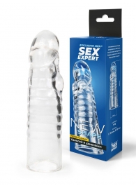 Прозрачная закрытая насадка на член - 15 см. - Sex Expert - в Раменском купить с доставкой