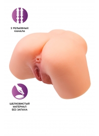 Телесный реалистичный мастурбатор-полуторс с 2 любовными входами - No Name - в Раменском купить с доставкой