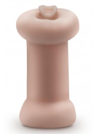 Телесный люминесцентный двусторонний мастурбатор Tasha - Blush Novelties - в Раменском купить с доставкой