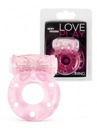 Розовое эрекционное виброкольцо с бабочкой - 1137 - в Раменском купить с доставкой