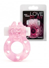 Розовое эрекционное виброкольцо в форме зайчика - 1137 - в Раменском купить с доставкой