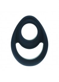 Черное эрекционное кольцо Double Ergo Silicone Cockring - Shots Media BV - в Раменском купить с доставкой