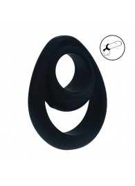 Черное эрекционное кольцо Double Ergo Silicone Cockring - Shots Media BV - в Раменском купить с доставкой