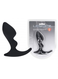 Черная анальная пробка для массажа простаты Double Ripple Silicone Prostate Massager - Shots Media BV - в Раменском купить с доставкой