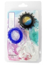 Набор из 3 эрекционных колец разного цвета и рельефа - Boys of Toys - в Раменском купить с доставкой