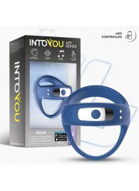 Синее интерактивное эрекционное виброкольцо Rank - Intoyou - в Раменском купить с доставкой