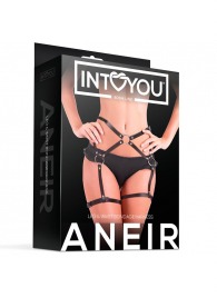 Черные стрепы на бёдра Aneir - Intoyou - купить с доставкой в Раменском