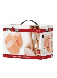 Телесный мастурбатор Liora с 2 любовными тоннелями - Baile - в Раменском купить с доставкой