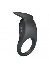 Черное перезаряжаемое виброкольцо Carlton - Baile - в Раменском купить с доставкой