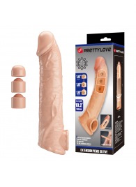 Телесный фаллоудлинитель с подхватом мошонки Silas - 26 см. - Baile - в Раменском купить с доставкой
