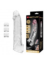 Прозрачный фаллоудлинитель с подхватом мошонки Silas - 26 см. - Baile - в Раменском купить с доставкой