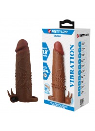 Коричневая насадка на пенис Quillon - 20 см. - Baile - в Раменском купить с доставкой