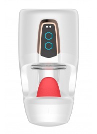 Белый мастурбатор с язычком и возвратно-поступательными движениями - Secwell - в Раменском купить с доставкой