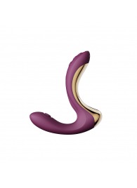 Фиолетовый вибромассажёр G-зоны Talis с пульсацией, вакуумной стимуляцией и функцией нагрева - Zalo