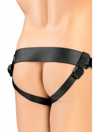 Телесный фаллопротез на черных ремнях Conall - 15 см. - ToyFa - купить с доставкой в Раменском