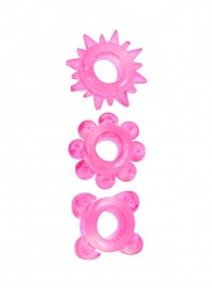 Комплект из 3 розовых эрекционных колец - Erowoman-Eroman - в Раменском купить с доставкой