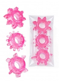 Комплект из трех розовых эрекционных колец - Erowoman-Eroman - в Раменском купить с доставкой