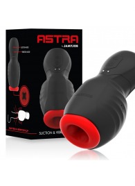 Черно-красный мастурбатор с вибрацией и всасыванием - JAMYJOB - в Раменском купить с доставкой