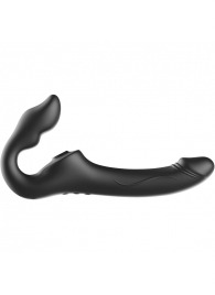 Черный безремневой страпон с 3 моторами - Ibiza - купить с доставкой в Раменском