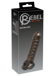 Насадка на пенис Rebel smoke с рёбрышками и отверстием под мошонку - Orion - в Раменском купить с доставкой