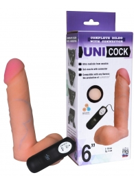 Фаллическая насадка Харнесс UNICOCK 6  с вибрацией - 18 см. - LOVETOY (А-Полимер) - купить с доставкой в Раменском
