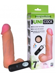 Фаллическая насадка Харнесс UNICOCK 7  с вибрацией - 19 см. - LOVETOY (А-Полимер) - купить с доставкой в Раменском