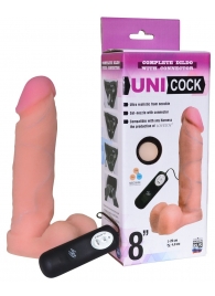 Фаллическая насадка Харнесс UNICOCK 8  с вибрацией - 20 см. - LOVETOY (А-Полимер) - купить с доставкой в Раменском