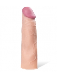 Реалистичная насадка с ярко выраженной головкой - 16,5 см. - A-toys - в Раменском купить с доставкой Реалистичная насадка с ярко выраженной головкой - 16,5 см. - A-toys - в Раменском купить с доставкой