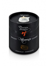 Массажная свеча с ароматом шоколада Bougie de Massage Gourmande Chocolat - 80 мл. - Plaisir Secret - купить с доставкой в Раменском